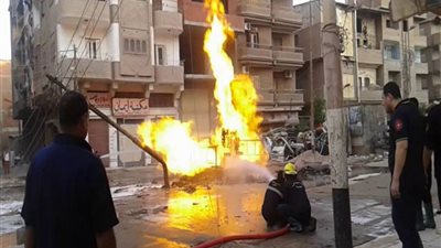 إصابة شخصين في انفجار ماسورة غاز بـ كفر طهرمس بالجيزة 
