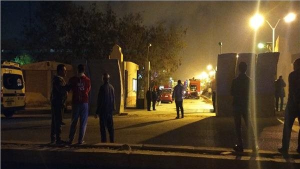 حريق داخل مبنى النايل