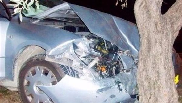 اصطدام سيارة بشجرة