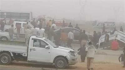 مصرع وإصابة 9 أشخاص بحادث تصادم بالطريق الدائري بمسطرد | أسماء 