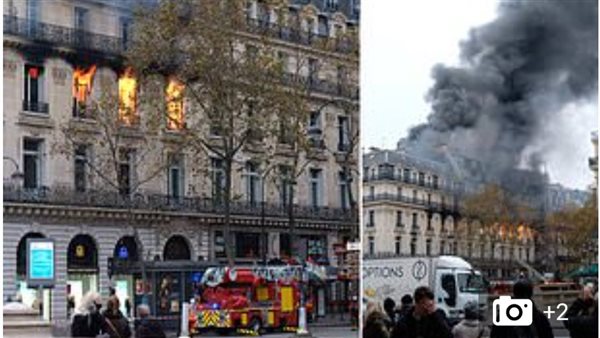 حريق في محيط الأوبرا