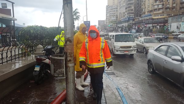 أمطار بشوارع الإسكندرية