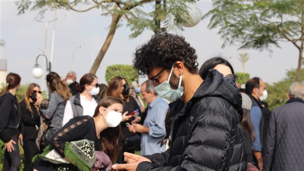 خالد النبوي في جنازة