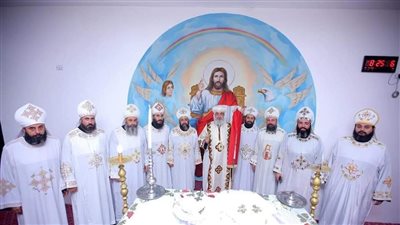 تدشين معمودية وأيقونات بكنيسة الشهيد أباسخيرون بقرية المناشي