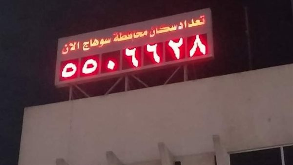 الساعة السكانية بمحافظة