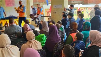 تدريب تلاميذ المدارس بدمياط على مبادئ الإسعافات الأولية