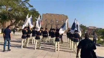 عرض موسيقي عسكري بمعبد الكرنك لأوركسترا حفل افتتاح الكباش | صور