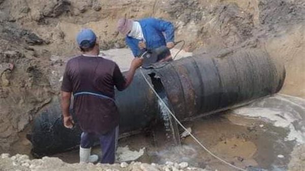 عمليات إصلاح خط المياه