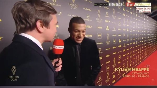 مبابي في حفل الكرة