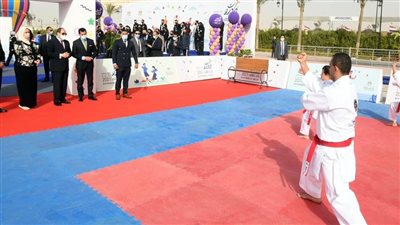 السيسي يتفقد الساحة الرياضية لمشاهدة فعاليات ممارسة الرياضات المختلفة لذوي الهمم 