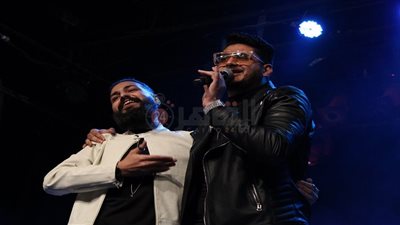 أدهم سليمان ويحيى علاء مفاجأة حفل مسلم بساقية الصاوي