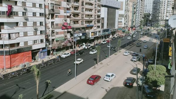 طريق يتم تطويره بالجيزة