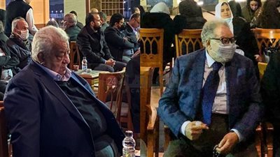 يحيى الفخراني وأسامة الشيخ أول الحاضرين في عزاء شقيق مجدي الهواري | صور