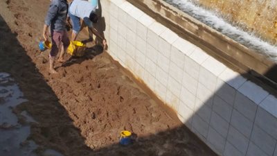 غسيل مرشحات ومروقات محطات تنقية مياه الشرب بالفيوم