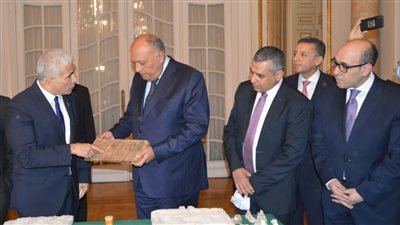 وزير الخارجية الإسرائيلي يسلم مصر 95 قطعة أثرية مهربة صَادَرَتْها سلطات بلاده | صور