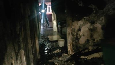 ندب شركة الغاز المختصة لمتابعة آثار انفجار خط في حريق شقة بالإسكندرية