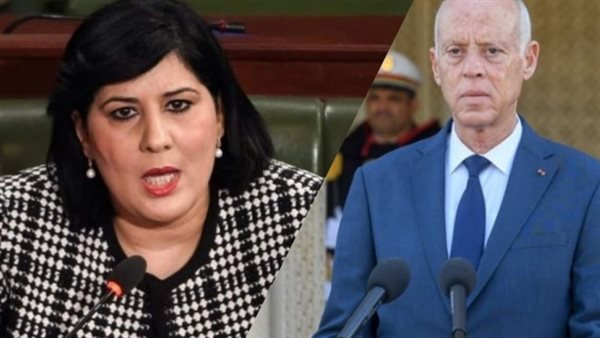 عبير موسى وقيس سعيد