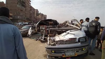 التحقيق في إصابة 8 أشخاص بحادث تصادم ميكروباص وسيارة نقل في مدينة السلام