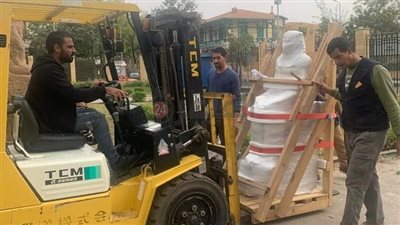 نقل تمثال الملك أمنمحات الأول من الإسماعيلية إلى المتحف المصري الكبير | خاص