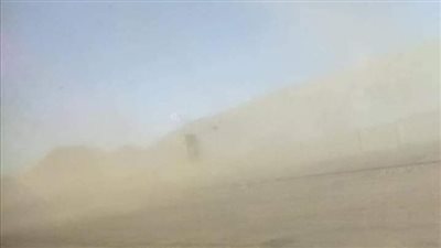 عاصفة ترابية ورياح شديدة تضرب طريق الزعفرانة - العين السخنة | صور 