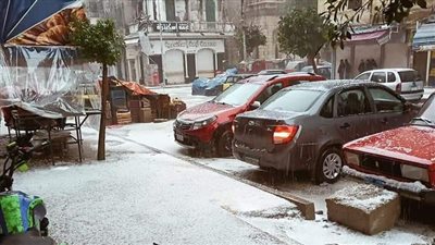 أجواء أوروبية.. أمطار ثلجية تضرب الإسكندرية تزامنًا مع نوة الفيضة الصغرى | بث مباشر