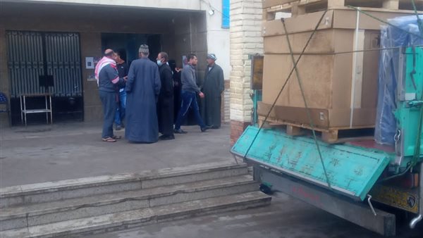 لحظة وصول دعم لمستشفى