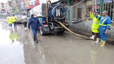 انتشار مروري بشوارع وميادين الجيزة بسبب الأمطار