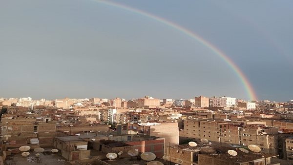 قوس قزج في سماء سوهاج