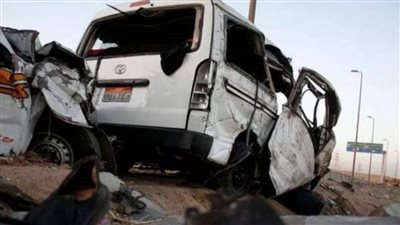 إصابة 4 طلاب في حادثة انقلاب ميكروباص ببني سويف 