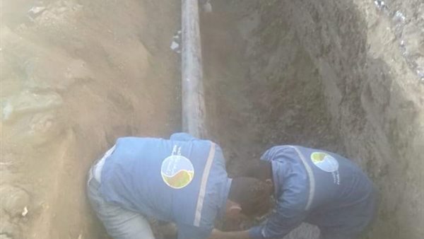 إصلاح خط انفجار مياه