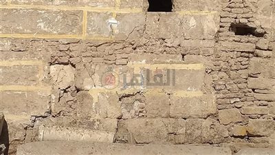 تفاصيل انهيار جزء من السور الشمالي للدير الأبيض بسوهاج