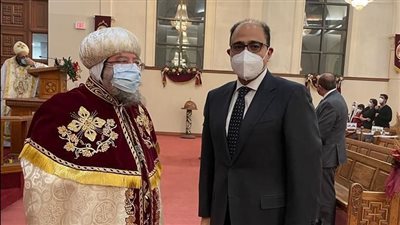 سفير مصر لدى كندا يشارك في قداس عيد الميلاد المجيد | صور