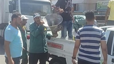 جهاز مدينة دمياط الجديدة يشن حملة مكبرة على الباعة الجائلين مستخدمي مكبرات الصوت (صور)