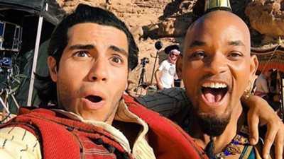 مينا مسعود يحتفل بعيد ميلاد”ويل سميث” داخل كواليس “Aladdin” (فيديو)