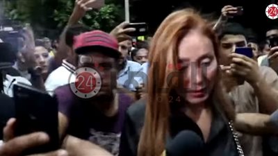 ريهام سعيد تقدم واجب العزاء في الفنان طلعت زكريا بالحامدية الشاذلية (فيديو)