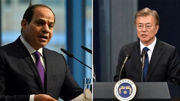 السيسي ورئيس كوريا