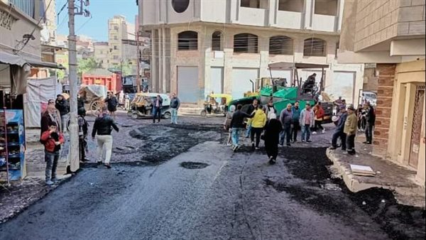 استكمال أعمال الرصف