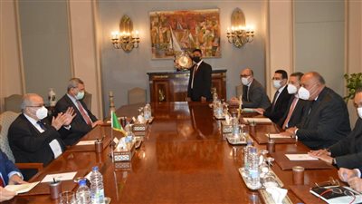 وزير الخارجية ونظيره الجزائري يؤكدان أهمية دفع جهود العمل العربي المشترك