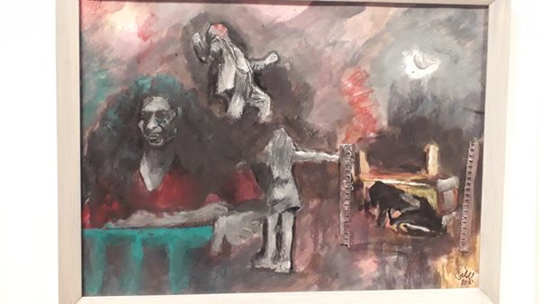 إحدى اللوحات المشاركة