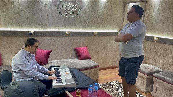 حمو بيكا خلال التدريبات