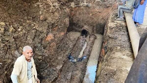 كسر مياه صرف صحي