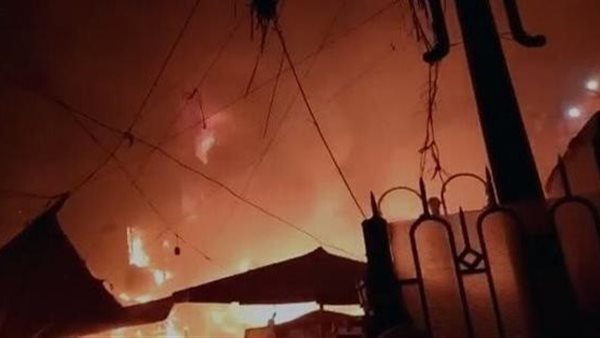 حريق بحوار الحسين