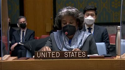 ممثلة واشنطن بجلسة مجلس الأمن: روسيا تضلل العالم.. ولدينا تحالفات لوقف غزو موسكو لأوكرانيا
