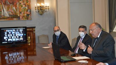 وزير الخارجية يجتمع مع السفراء المصريين بالخارج لحشد زخم عالمي لمؤتمر Cop27 | صور