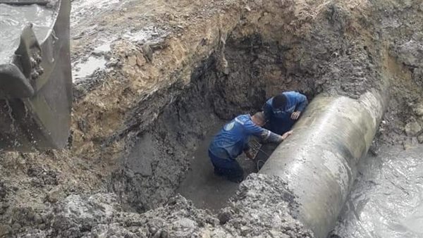 إصلاح خط 1000 بالفيوم..