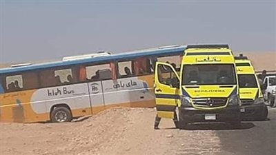 إصابة 20 شخصًا في انقلاب أتوبيس بالشرقية.. والصحة تدفع بـ 15 سيارة إسعاف إلى موقع الحادث | بث مباشر 