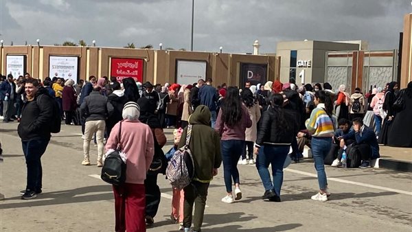 الجمهور أمام بوابات