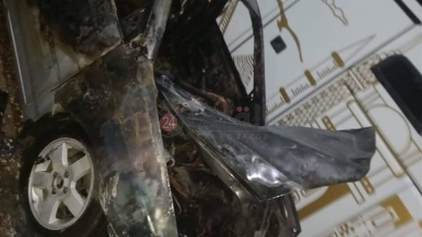 حريق يلتهم سيارة