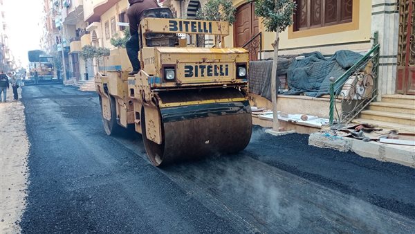 رصف شوارع ملوي بالمنيا