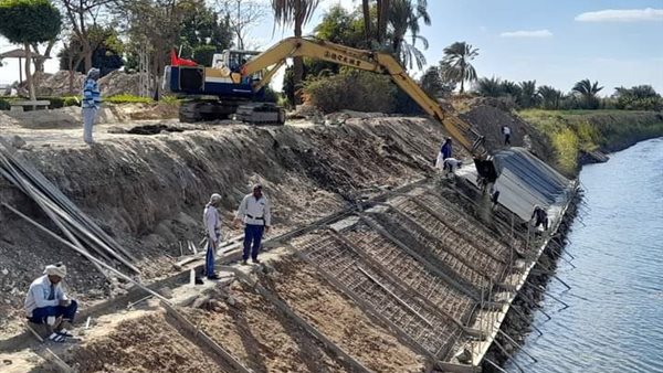 تبطين الترع بمحافظة